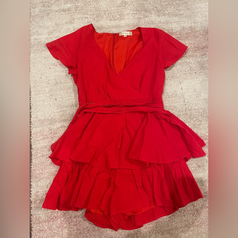 Red Alterd state romper worn once size xs